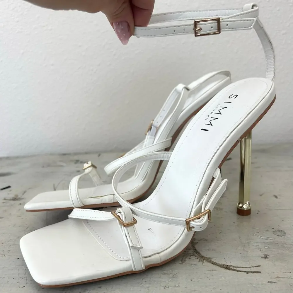New Simmi London asos high heeled sandals square toe strappy heels summer 9